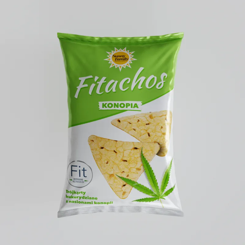Trójkąty kukurydziane z nasionami konopi Fitachosy 100 g