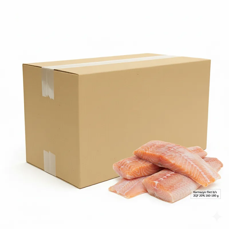 Karmazyn filet bez skóry mrożony IQF (160-180 g) 5 kg (4 kg bez glazury)