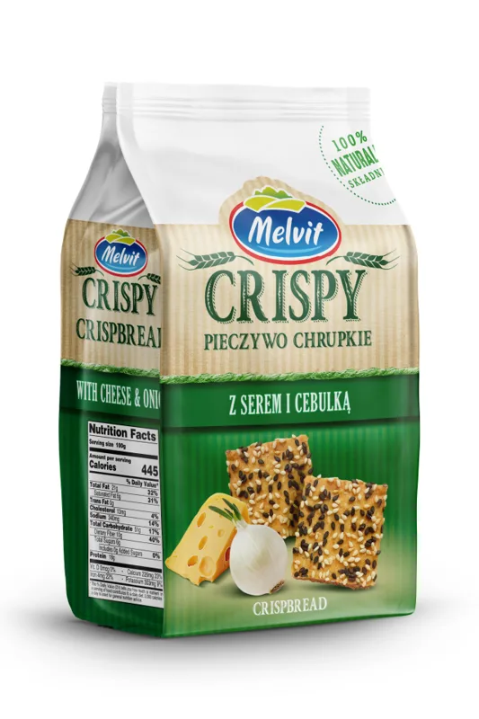Pieczywo chrupkie Crispy pszenne z serem i cebulką 150 g