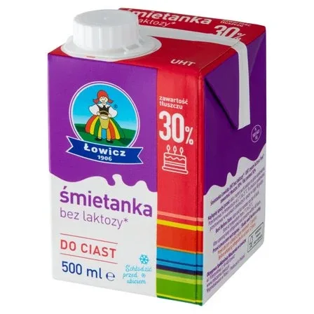 Śmietanka bez laktozy UHT 30% 500 ml