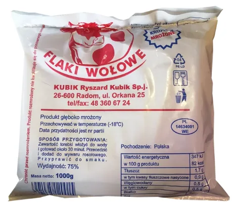 Przedżołądki cielęce krojone 1 kg