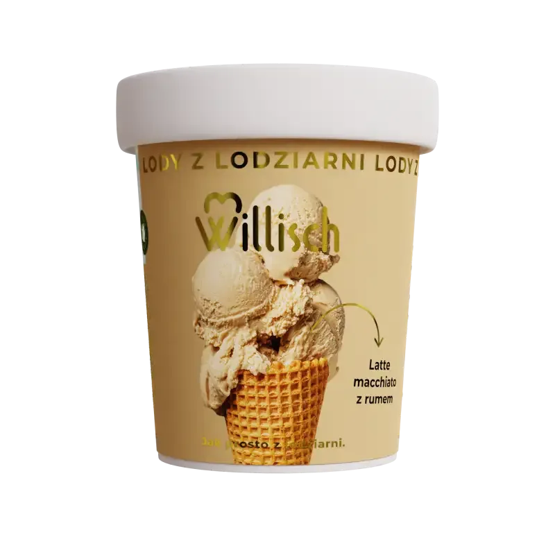 Lody o smaku latte macchiato z sosem rumowym 465 ml (390 g)