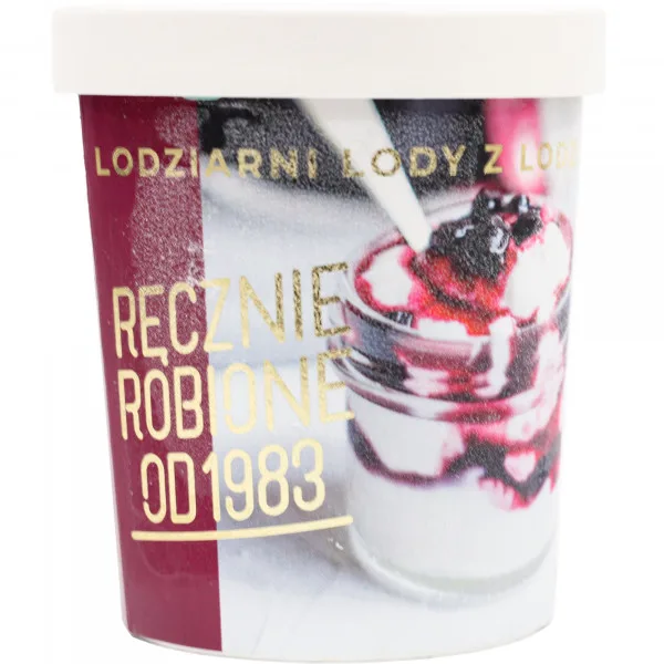 Lody jogurtowe z musem z czarnej porzeczki 465 ml (390 g)