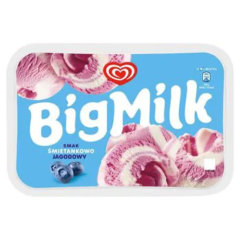 Lody Big Milk śmietankowo-jagodowe 900 ml