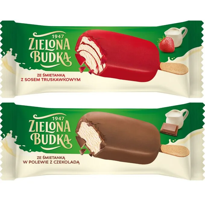 Lody na patyku mix truskawkowe i czekoladowe 90 ml