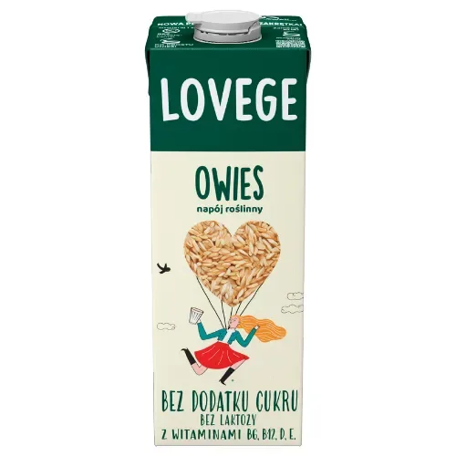 Napój Lovege owsiany bez cukru 1 l