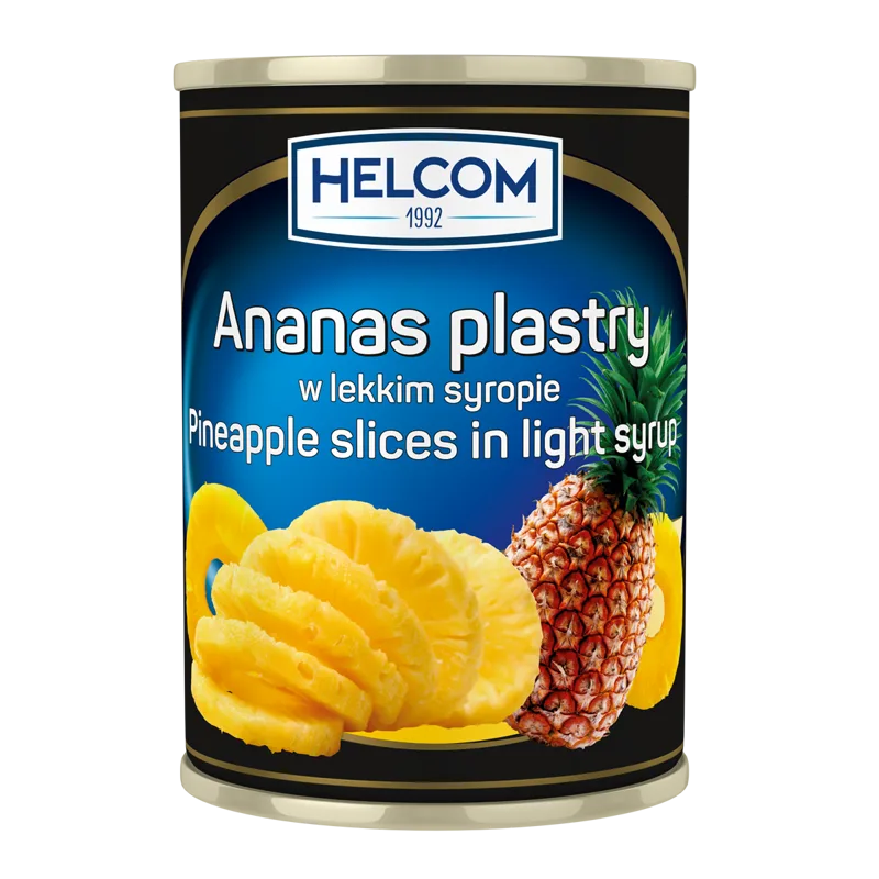 Ananasy plastry w lekkim syropie 3,1 kg
