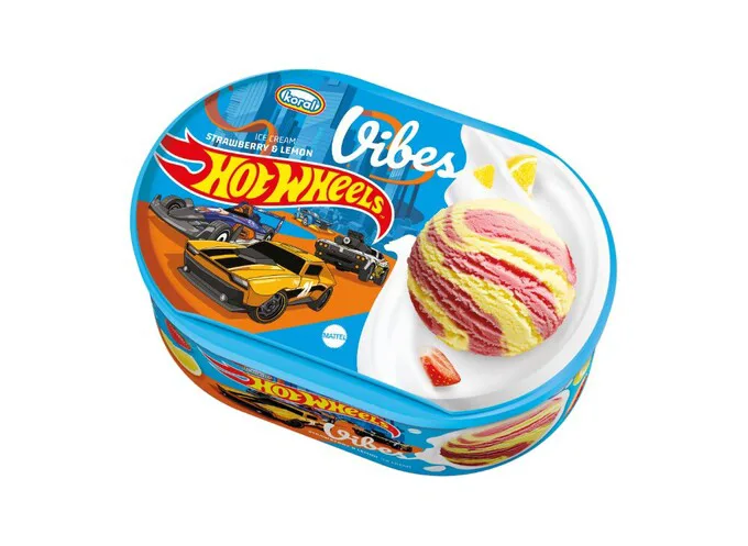 Lody truskawkowo-cytrynowe Vibes Hot Wheels 1 l