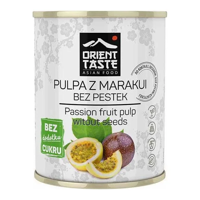 Pulpa z marakui bez pestek, bez dodatku cukru 850 g