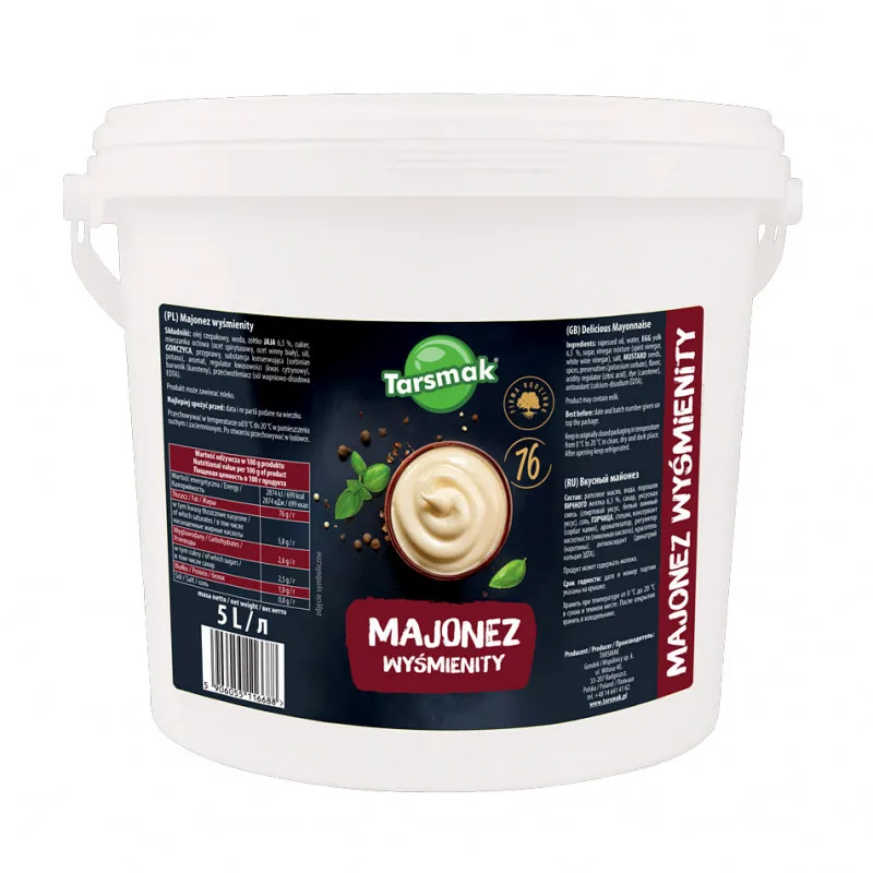 Majonez wyśmienity 76% 5 kg