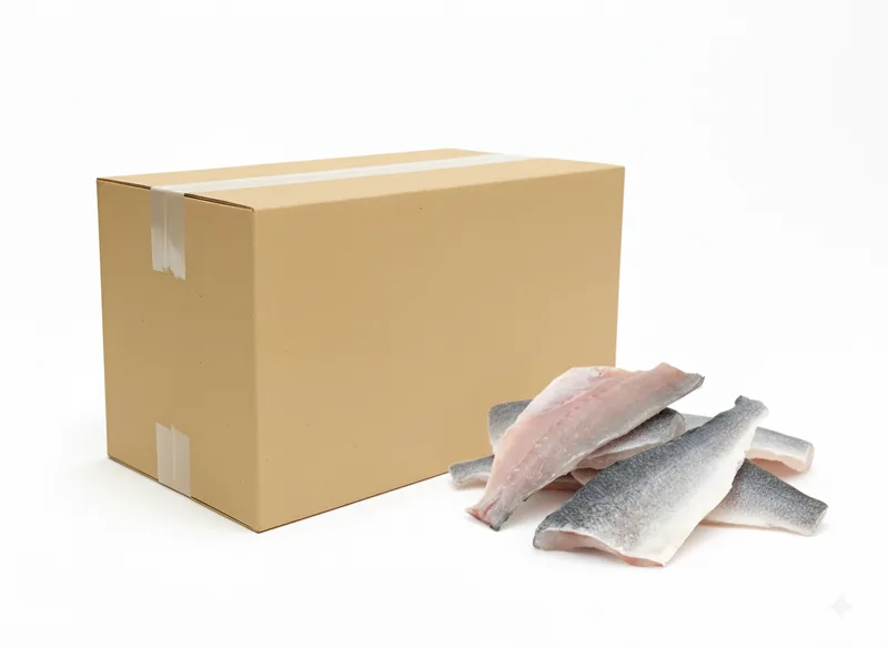 Okoń jeziorny filet ze skórą mrożony (20-40 g) 5 kg (4 kg bez glazury)