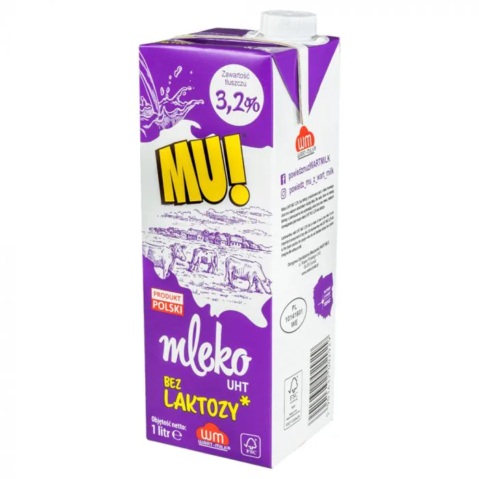 Mleko UHT 3,2% bez laktozy 1 l