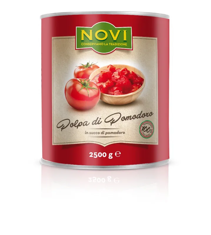 Pomidory krojone bez skórki 2,5 kg (1,5 kg po odsączeniu)