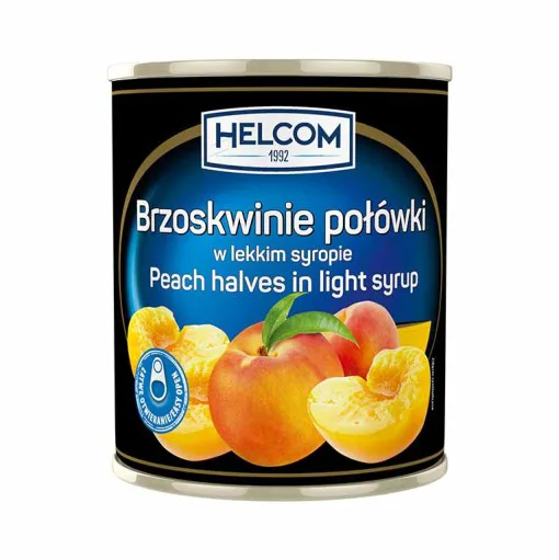 Brzoskwinie połówki w lekkim syropie 850 g (470 g po odsączeniu)