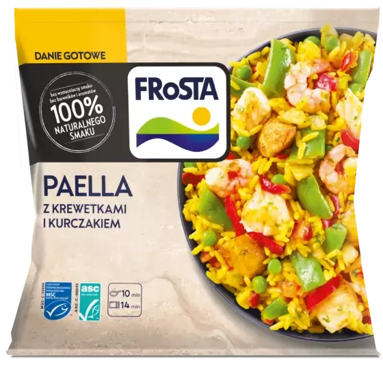 Danie z krewetkami i kurczakiem po hiszpańsku Paella 400 g