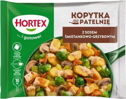 Kopytka na patelnię z sosem śmietanowo-grzybowym 400 g