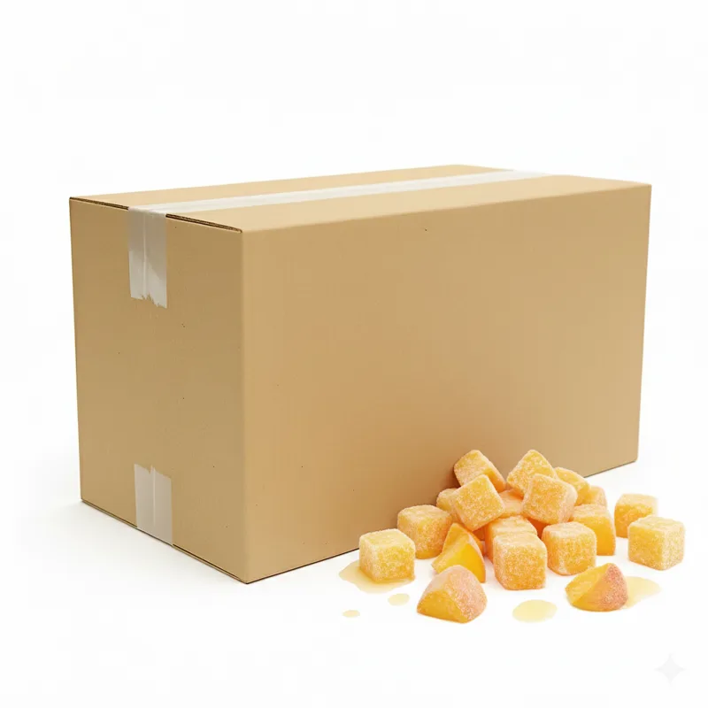 Brzoskwinia mrożona kostka 10 × 10 mm 10 kg