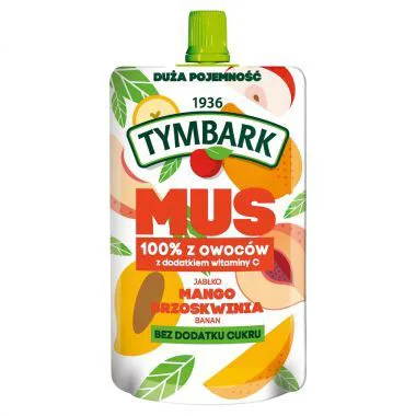 Mus 100 % z owoców jabłko mango brzoskwinia banan 200 g