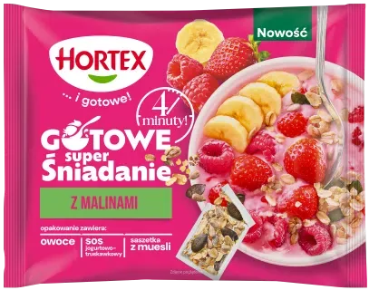 Gotowe super śniadanie z malinami 300 g