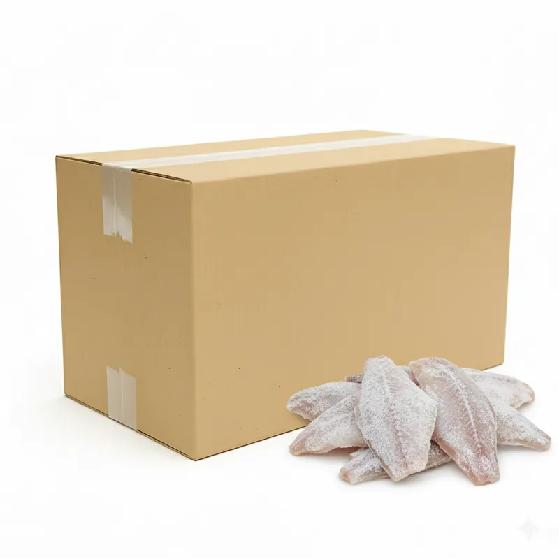 Halibut filet bez skóry mrożony IQF mix rozmiarów 10 kg (8 kg bez glazury)