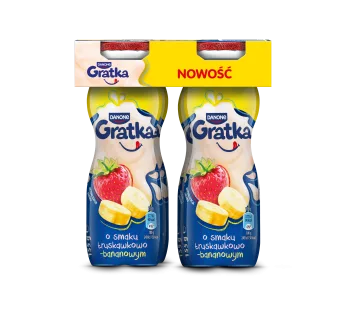 Jogurt pitny truskawka-banan Gratka 155 g