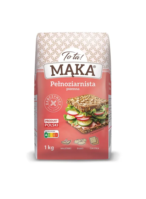 Mąka pszenna pełnoziarnista 1 kg