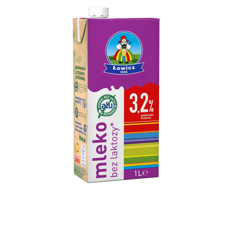 Mleko UHT bez laktozy 3,2% 1 l