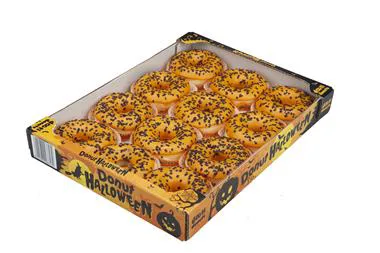 Donut Halloween z nadzieniem pomarańczowym i porzeczkowym 73 g