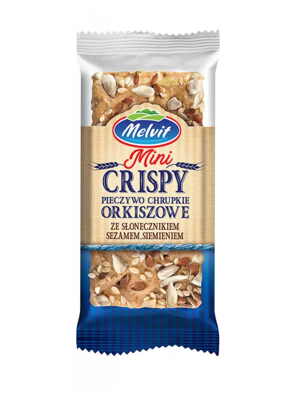 Mini crisper orkiszowy ze słon., sezamem i siemieniem 30 g