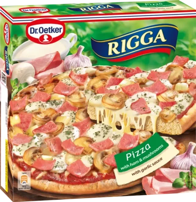 Rigga z szynką i pieczarkami z sosem czosnkowym 270 g