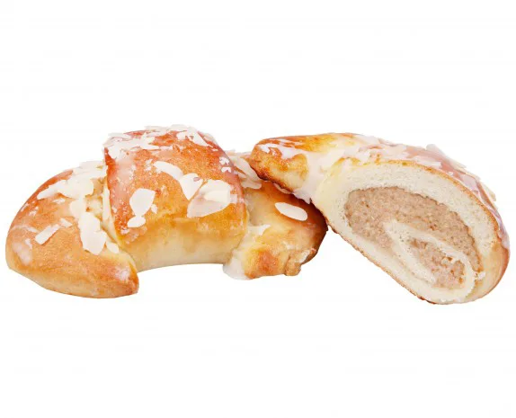 Rogal z białym makiem dekorowany płatkami migdałowymi 120 g