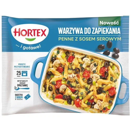 Warzywa do zapiekania penne z oliwkami i sosem serowym 450 g