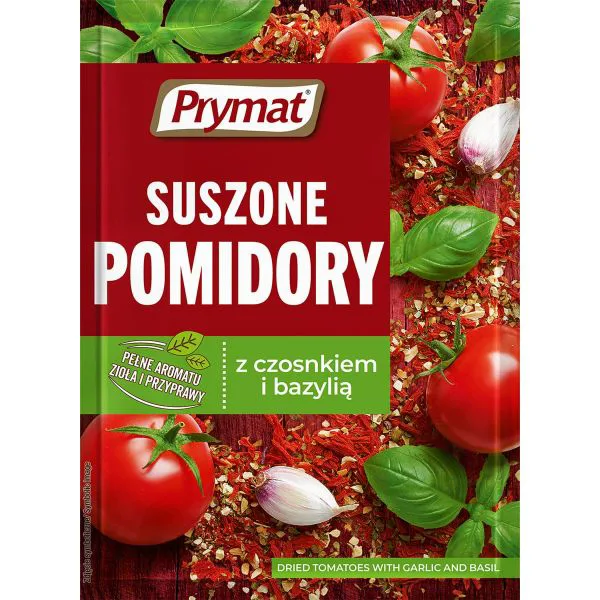 Pomidory suszone z czosnkiem i bazylią 15 g