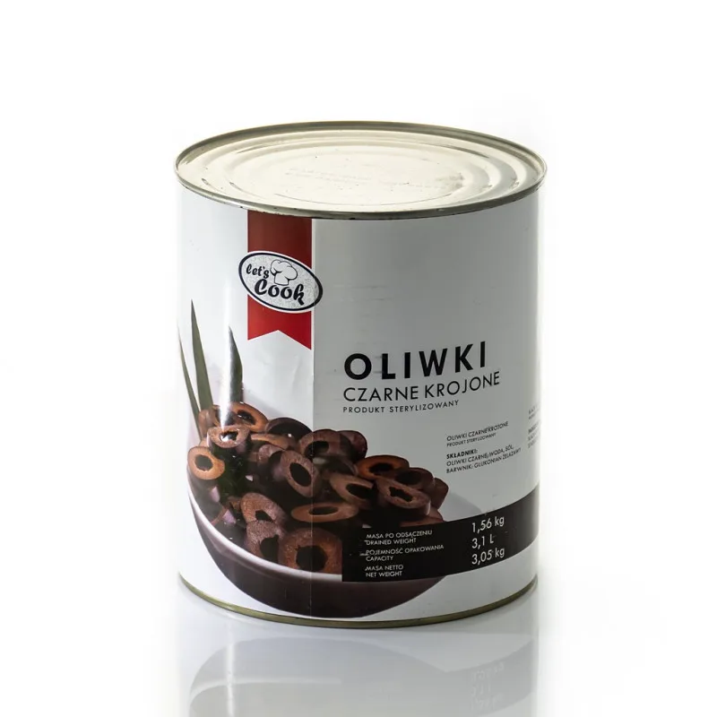Oliwki czarne cięte 3,1 l (3,05 kg / 1,56 kg)