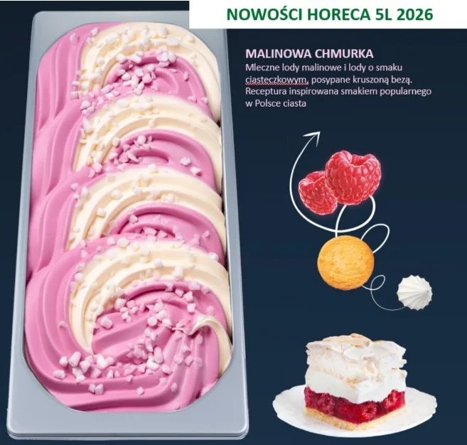 Lody Malinowa Chmurka w kuwecie 5 l