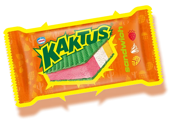 Lody Kaktus kanapka mango-śmietanka-truskawka 160 ml