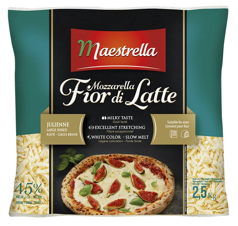 Mozzarella Maestrella fior di latte, wiórki 2,5 kg