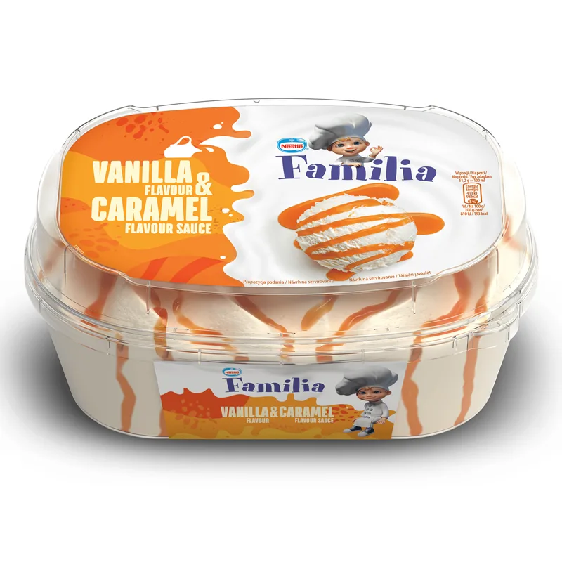 Lody waniliowe z sosem karmelowym 900 ml