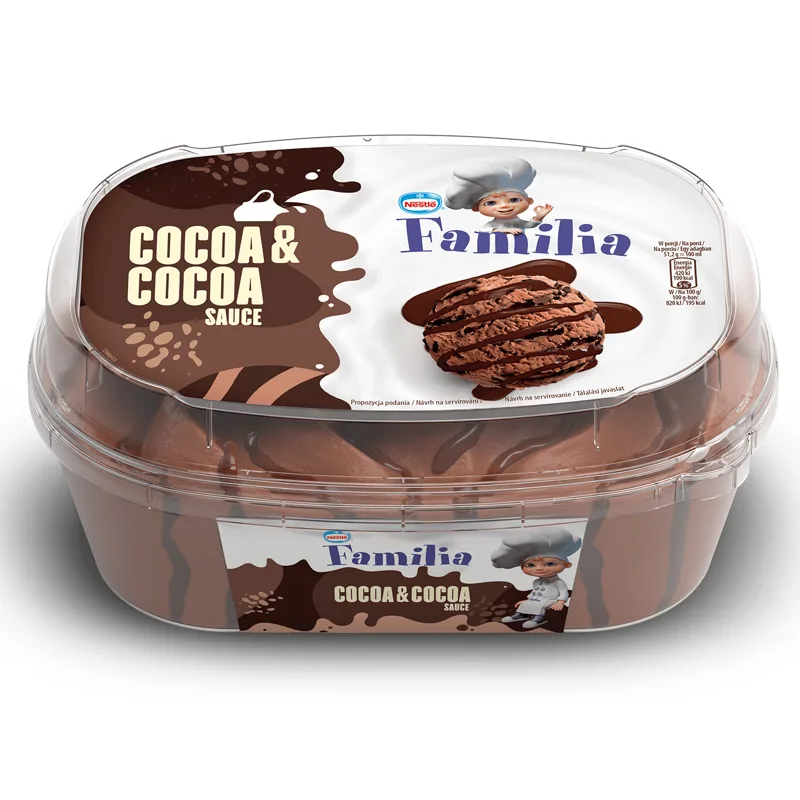 Lody kakaowe z sosem kakaowym 900 ml
