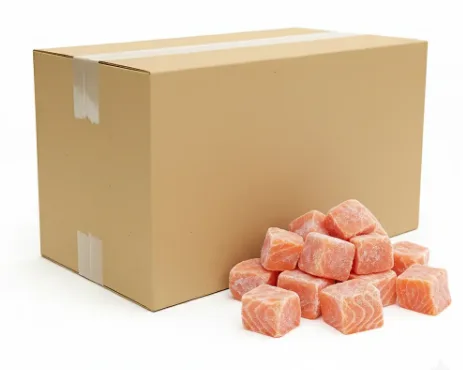 Łosoś kostka z kawałków fileta mrożona IQF (100 g) 5 kg