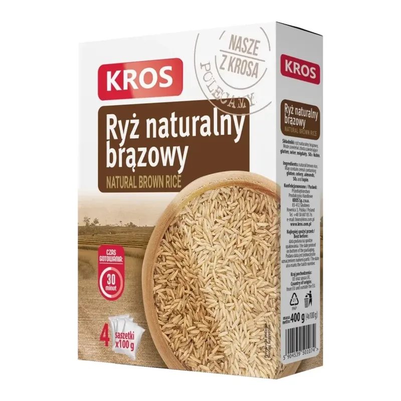 Ryż naturalny brązowy 4 × 100 g
