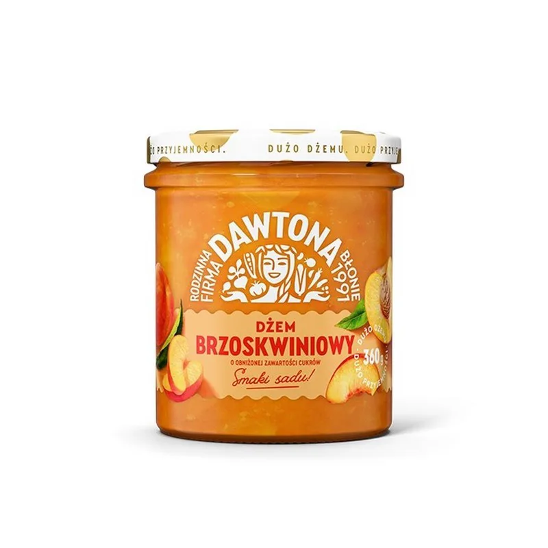 Dżem brzoskwiniowy o obniżonej zawartości cukrów 360 g