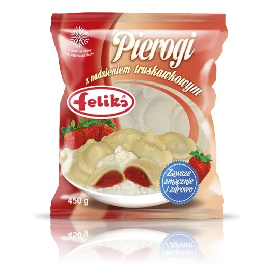 Pierogi domowe z truskawkami 450 g