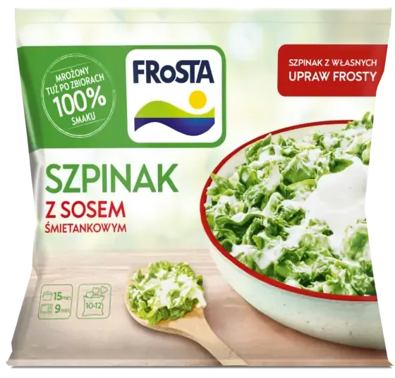 Szpinak w serduszkach z sosem śmietankowym 400 g