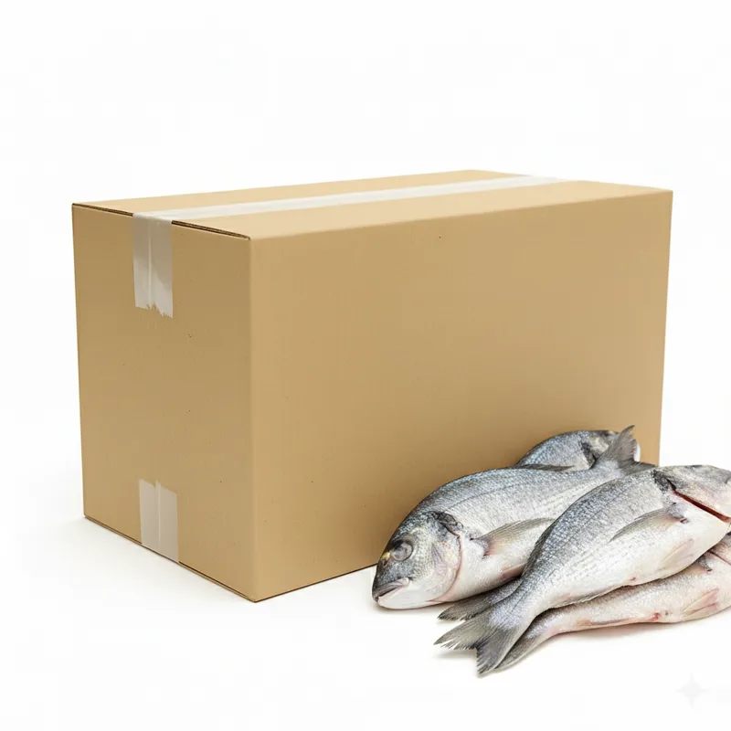 Dorada tusza patroszona z głową mrożona IQF (300-400 g) 5 kg (4,5 kg bez glazury)