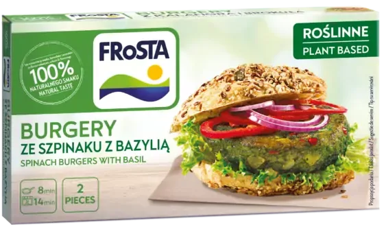 Burgery ze szpinaku z bazylią 200 g