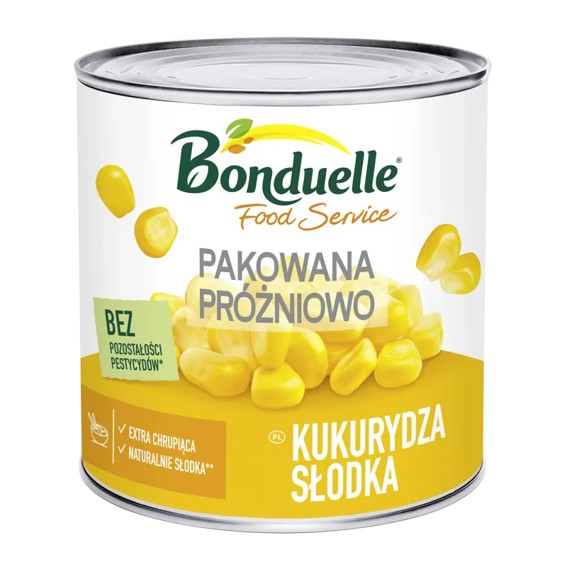 Kukurydza złocista pakowana próżniowo 1,87 kg (1,775 kg po odsączeniu)