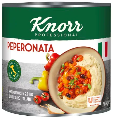 Peperonata (pokrojona kolorowa papryka w zalewie pomidorowej) 2,6 kg
