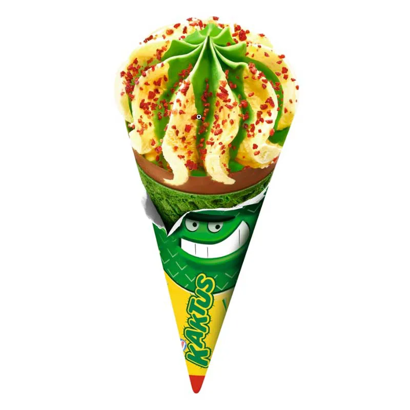 Lody Kaktus cytrynowo-truskawkowe rożek 110 ml