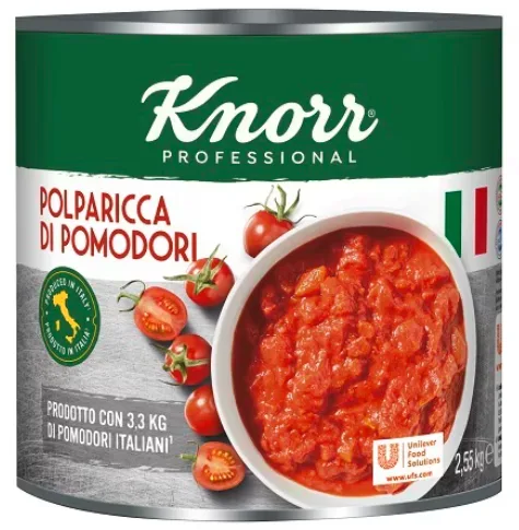Pomidory krojone w kostkę bez skórki Polparicca di Pomodoro 2,55 kg (1,8 kg po odsączeniu)